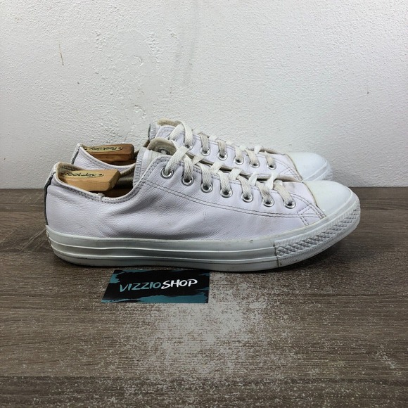 Converse CTAS Leather Ox Low Top Lace Up White Open Sneakers Men's 10.5 1T866 - Picture 1 of 8
